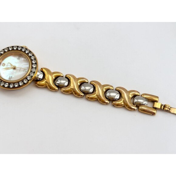 ELGIN EC273-017 Gold Toned Rhinestone Vintage Women's Wristwatch - 24mm - WORKS! - Picture 3 of 9